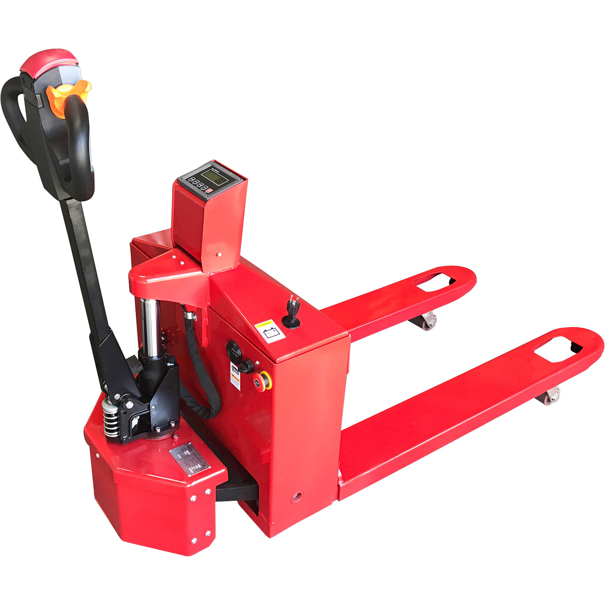 Optima Scale Electric Pallet Truck with Built-In Scale, 3,300-Lb. Capacity, 1-Lb. Display Increments, Model# OP-918MW-3300